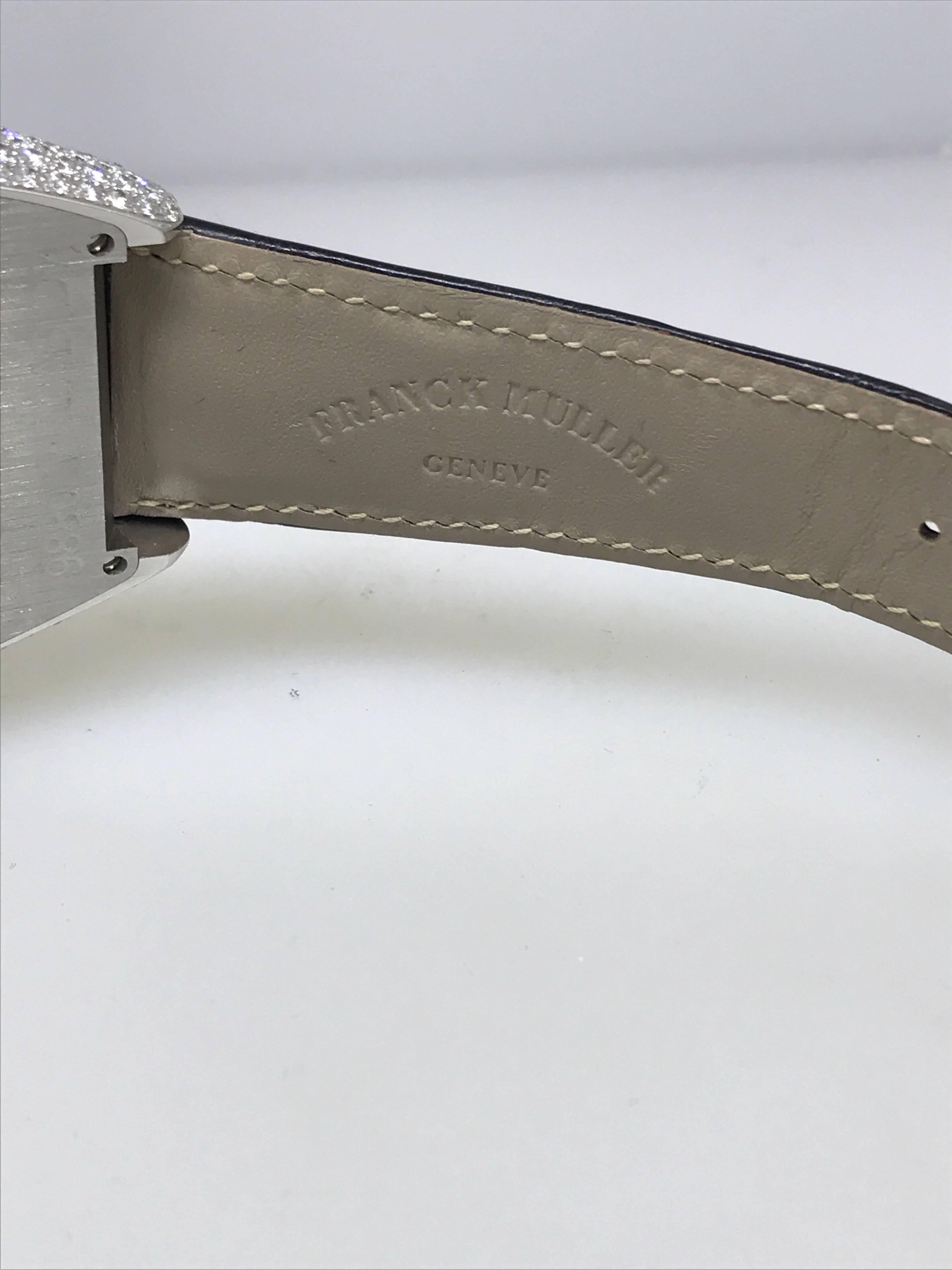 Franck Muller Stainless Steel Diamond Casablanca XXL Automatic Wristwatch For Sale 3