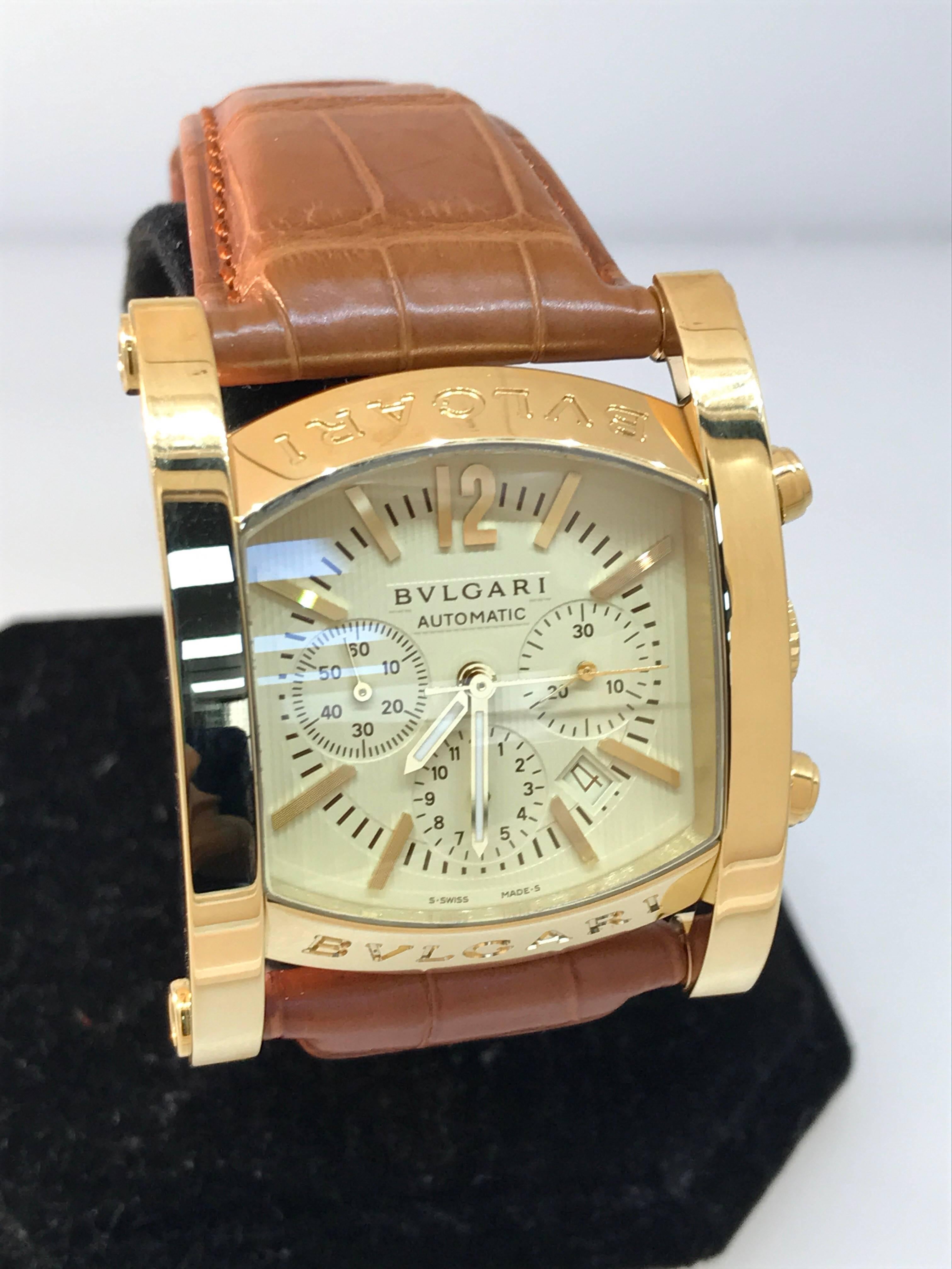 Bulgari Yellow Gold Assioma Chronograph Automatic Wristwatch 1