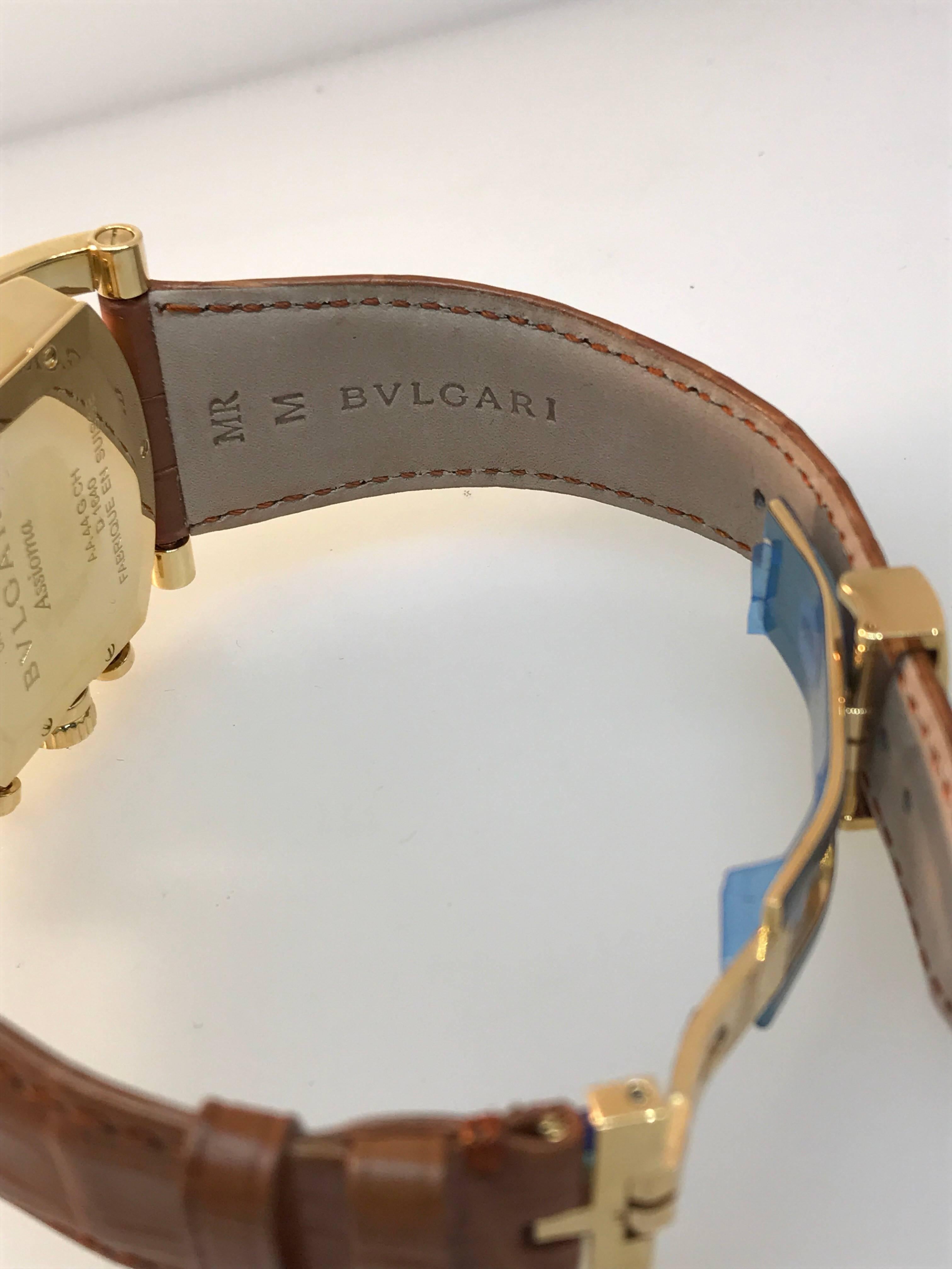 Bulgari Yellow Gold Assioma Chronograph Automatic Wristwatch 6