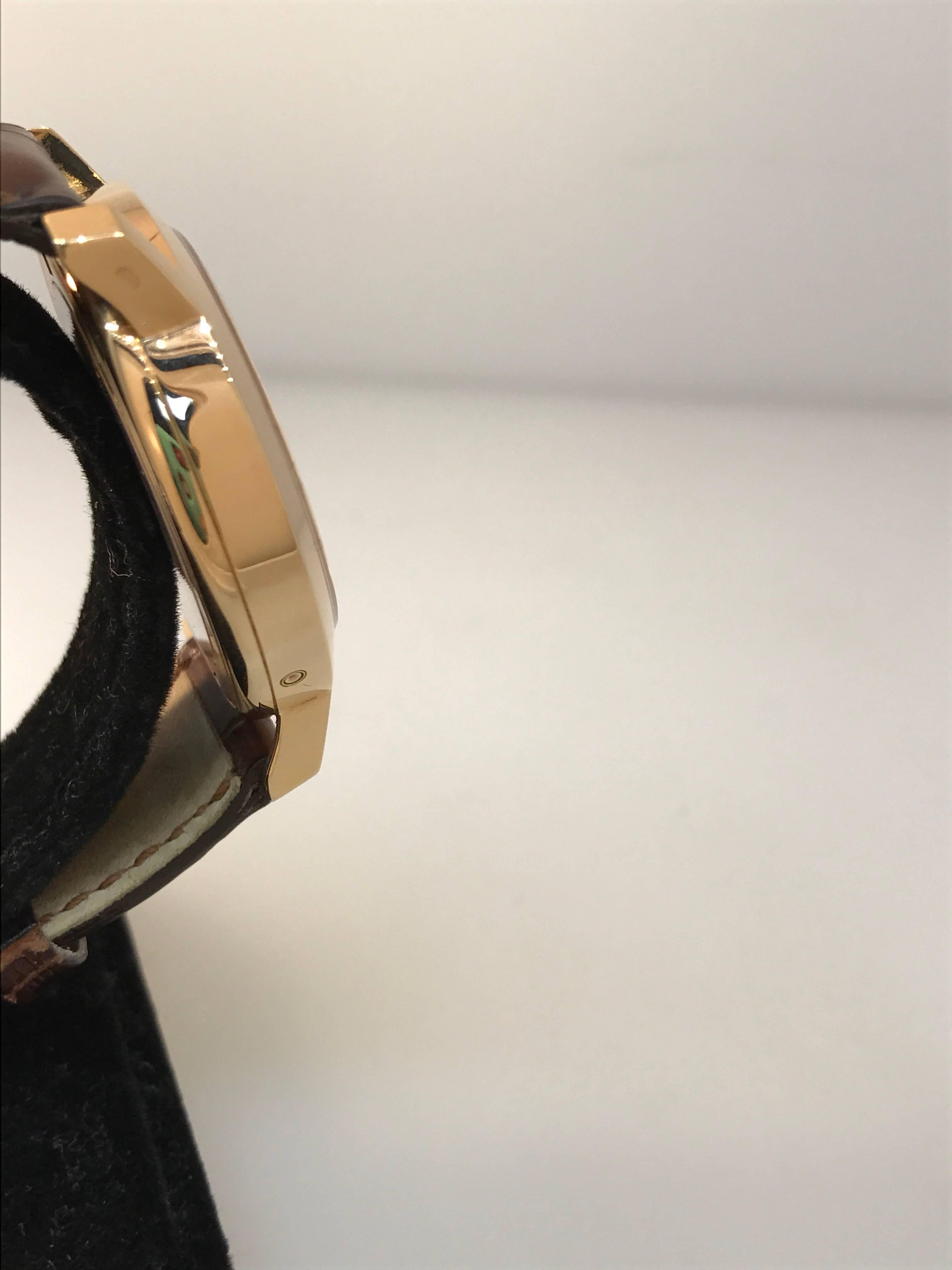 Patek Philippe Rose Gold Calatrava Moonphase Complication Automatic Wristwatch 1