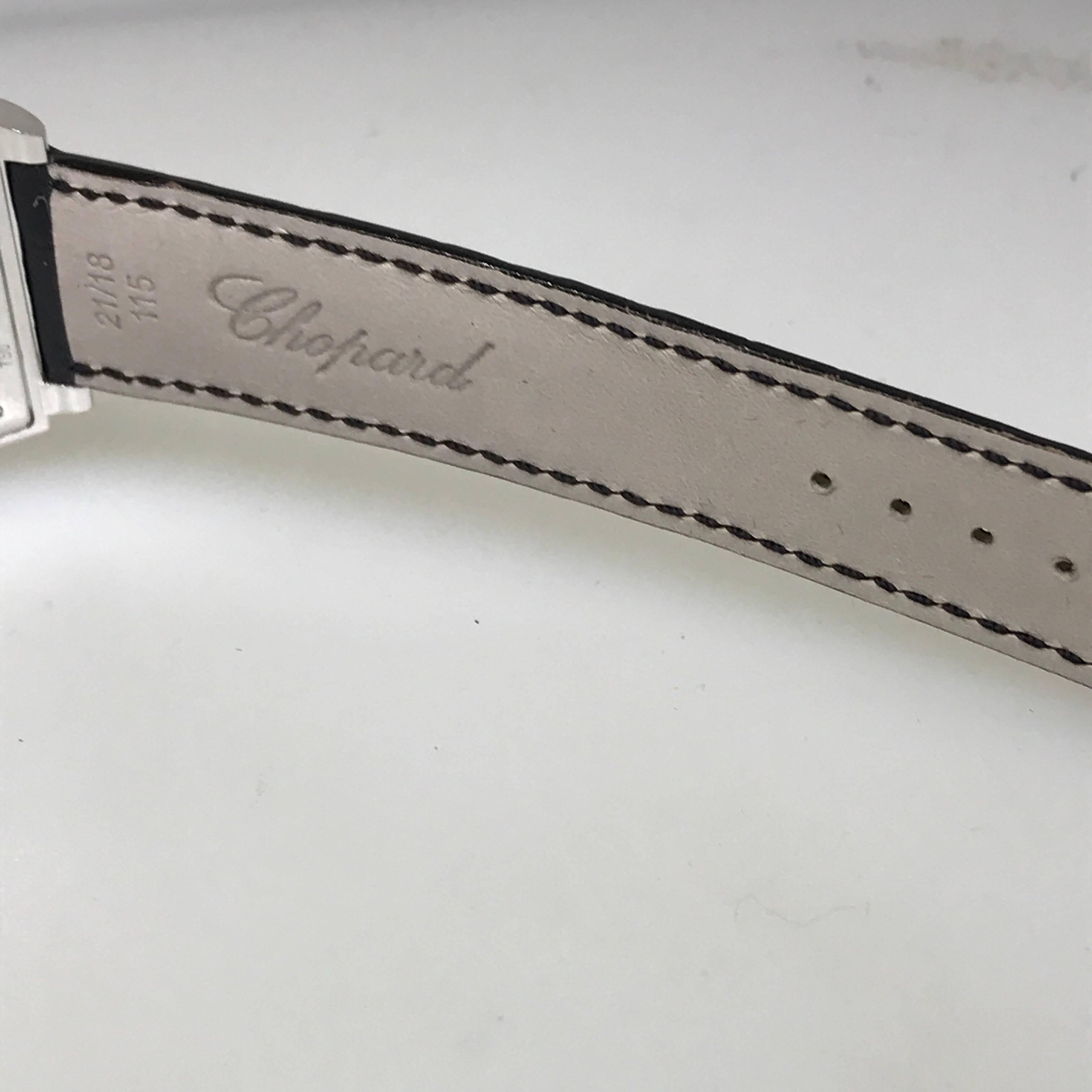 Chopard White Gold L.U.C. XP Tonneau Automatic Wristwatch For Sale 6