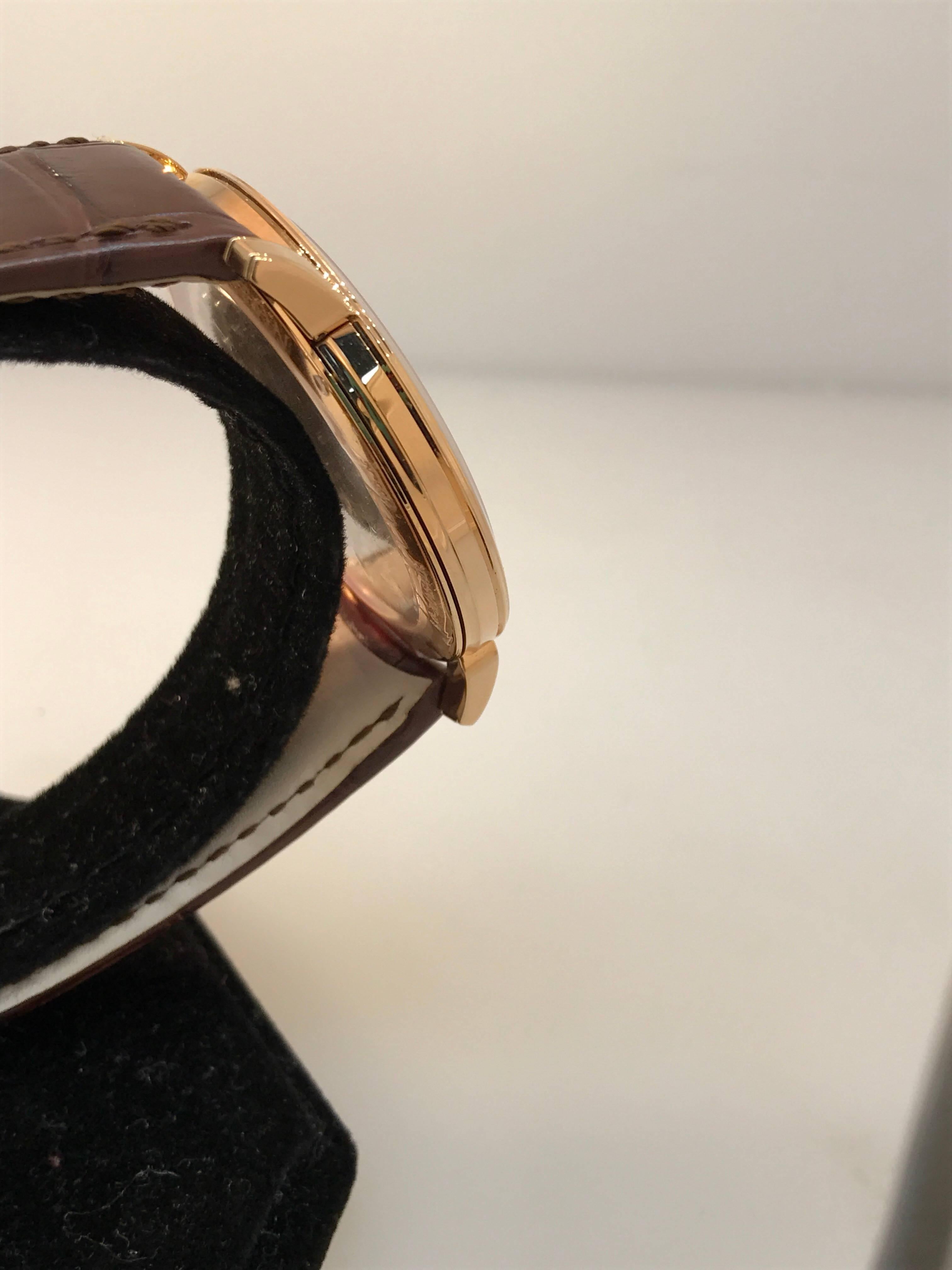 Harry Winston Rose Gold Midnight Brown Automatic Wristwatch 1