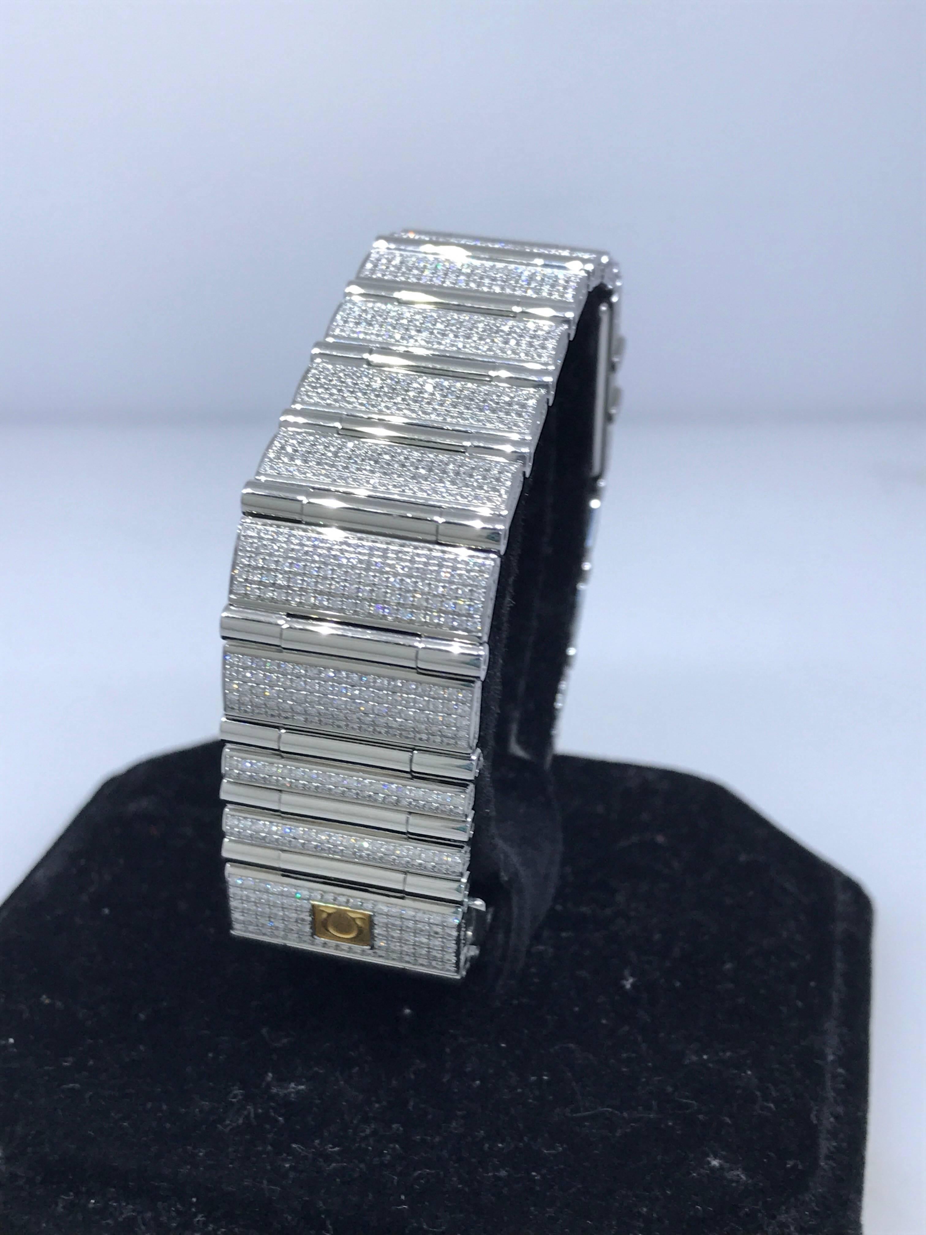 Women's Omega Ladies Stainless Steel Diamond Constellation Squadra Ltd Ed Wristwatch  For Sale