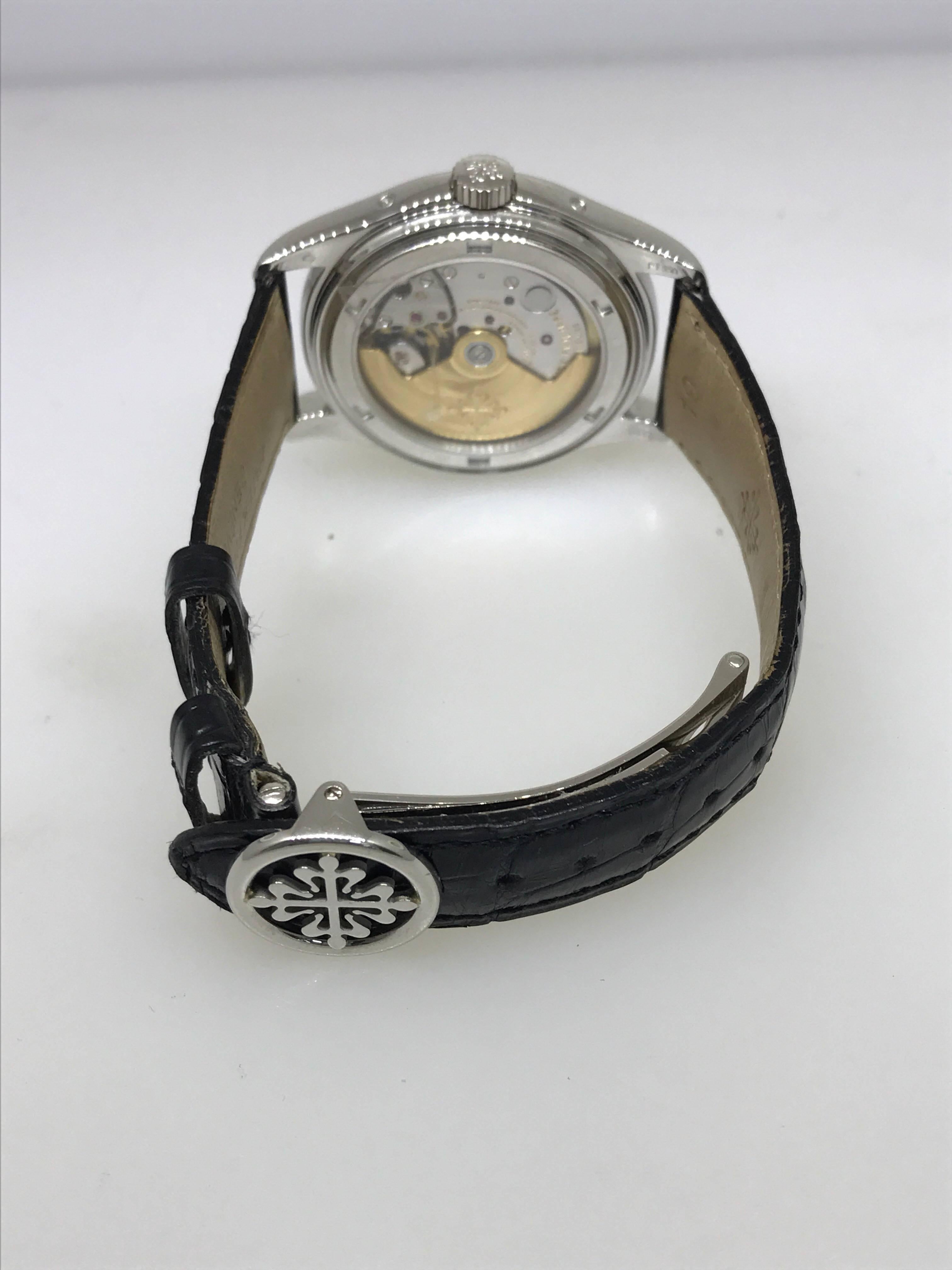 Patek Philippe Platinum Annual Calendar Moonphase Complication Wristwatch   1