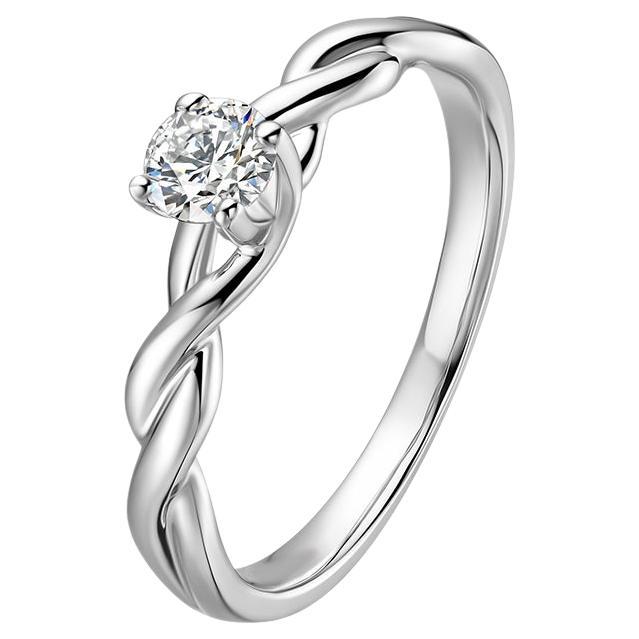 Fei Liu Anillo de compromiso Aurora de oro de 18 quilates con diamantes de 0,25 ct - Talla K1/2 en venta