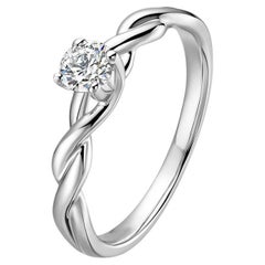 Fei Liu Anillo de compromiso Aurora de oro de 18 quilates con diamantes de 0,25 ct - Talla K1/2