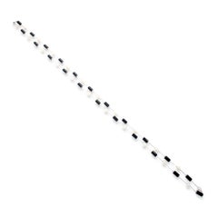 Onyx and Pearl Platinum Station Necklace - Fei Liu