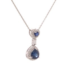 Heart Sapphire and Diamond Mini Pendant Necklace - Fei Liu