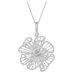 Fei Liu Cubic Zirconia White Rhodium Sterling Silver Pendant Necklace