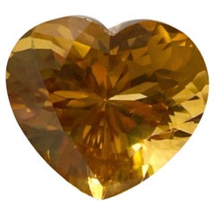 14.71 Carat Golden Citrine Heart-Cut Faceted Loose Gemstone