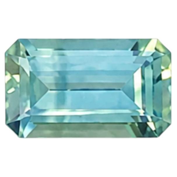 0.85 Carat Australian Parti Sapphire Emerald Cut Loose Gemstone For Sale