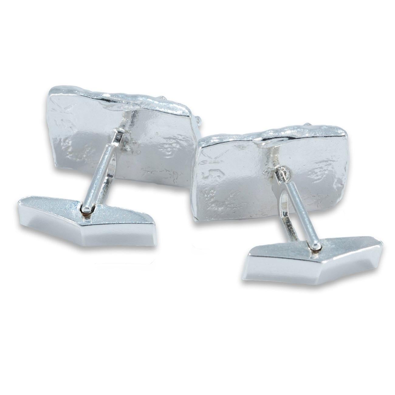 Contemporary Cufflinks in Sterling Silver In New Condition For Sale In London, GB