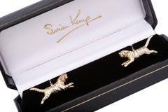 Tiger Cufflinks in Sterling Silver and 24-Karat Gold Vermeil