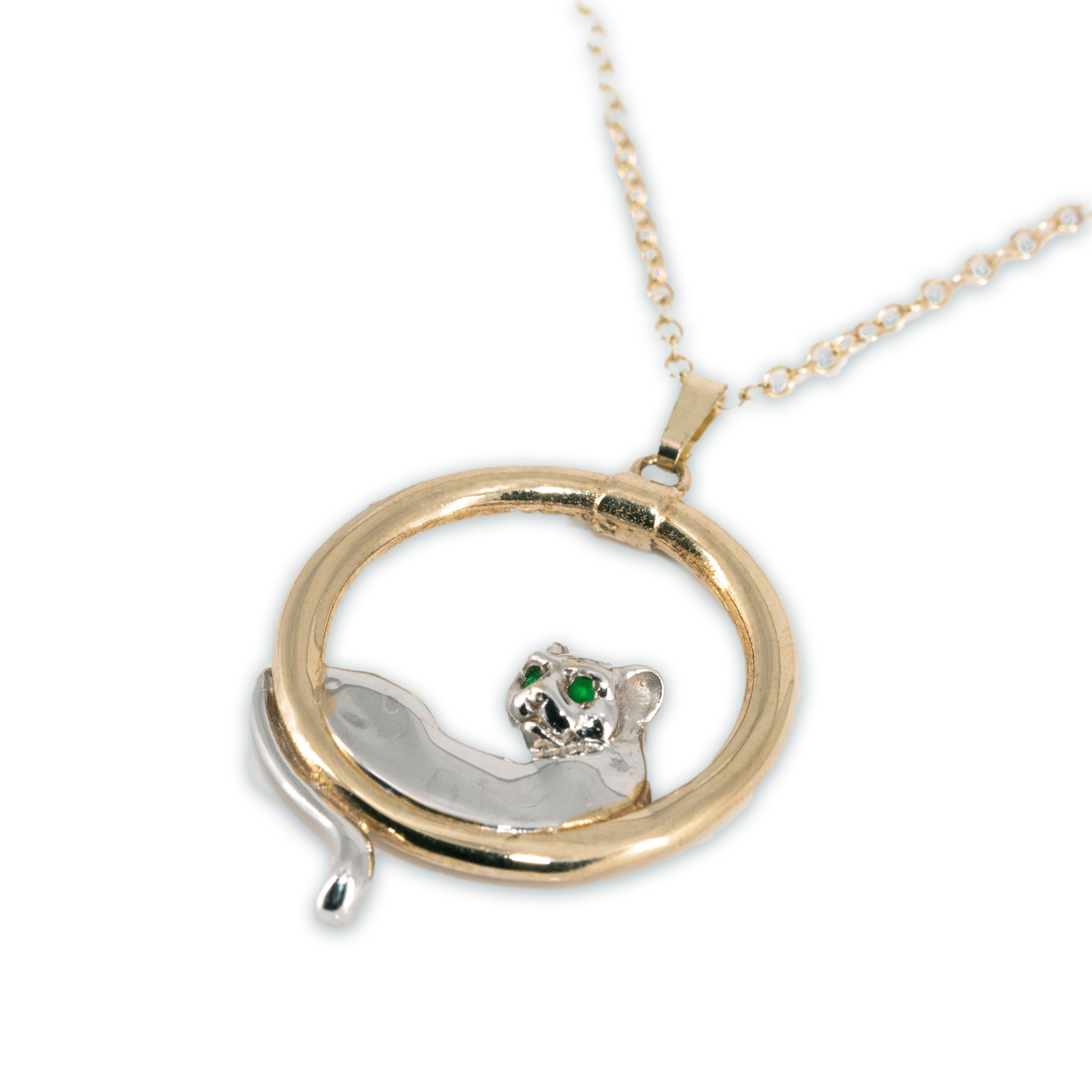 emerald cat necklace