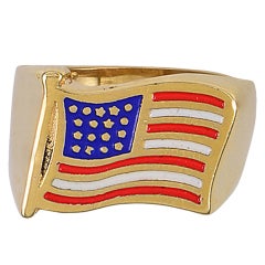 Vintage American Flag Ring