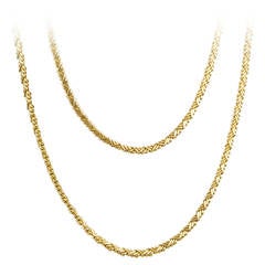 Cartier Long and Flexible Gold Necklace