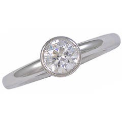 Tiffany & Co. Diamond Platinum Engagement Ring 10