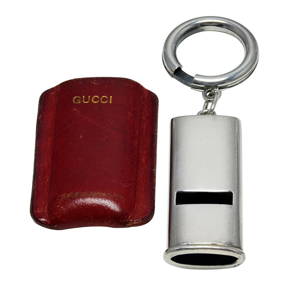 Gucci Enamel Sterling Silver Whistle