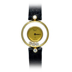 Chopard Lady's Yellow Gold Happy Diamond Quartz Wristwatch 11