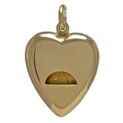 Antique Heart- Shaped Gold Whistle