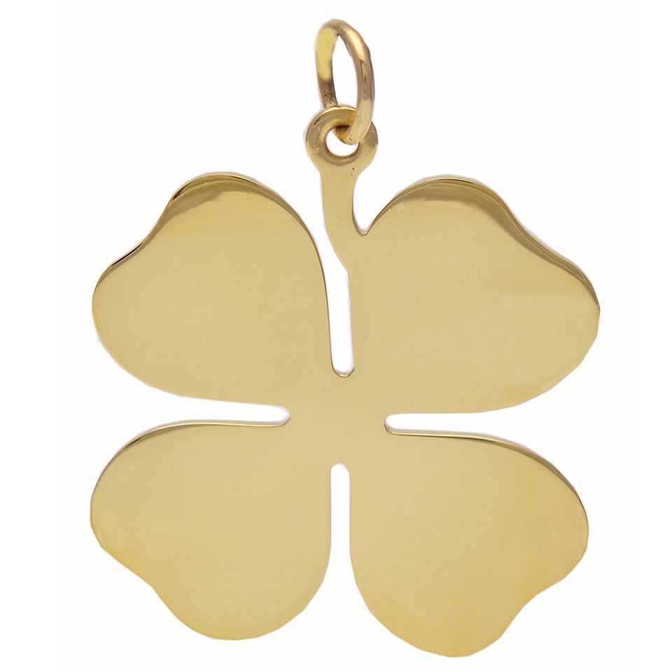 Tiffany & Co. Gold Four Leaf Clover Pendant/Charm