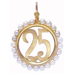 "25" Gold Charm