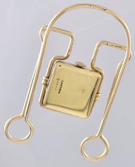 1930s Cartier Diamond Gold Money Clip with Watch
