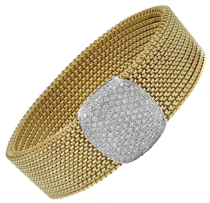 Diamond Gold Stretch Bracelet