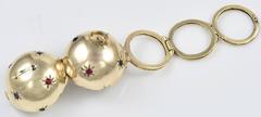 Antique Gemset Gold Ball Locket