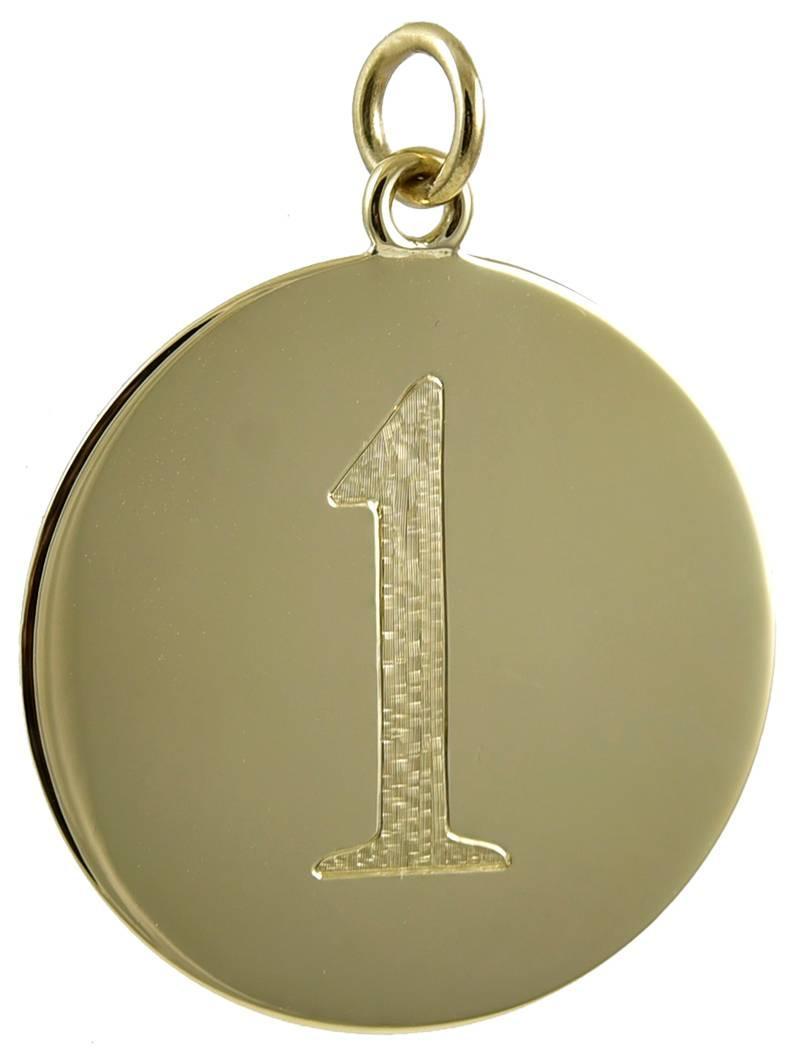 Tiffany And Co Large Gold Number One Charm Pendant For At 1stdibs