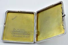 Antique Enamel Sterling Silver Irish Setter Case