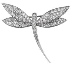Van Cleef & Arpels Diamond Gold Dragonfly Clip
