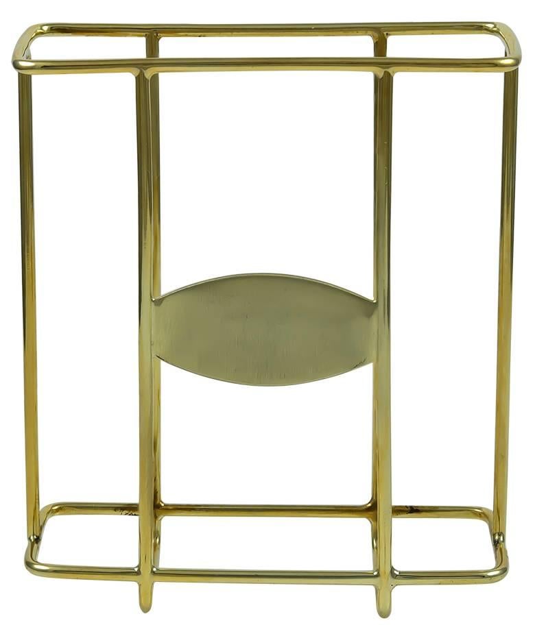 Elegant standing card holder, in 14K yellow gold.   Reserve for monogramming.
2 3/4