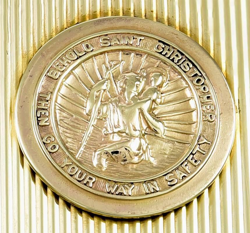 Cartier Gold St. Christopher's Picture Frame In Excellent Condition In New York, NY