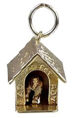 Bad Boy in Dog House Gold Mechanical Charm