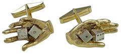 Gold Gambling Cufflinks