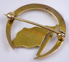 Antique Enamel Gold American Flag Pin