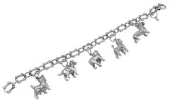 Great Tiffany & Co. Sterling Dog Charm Bracelet