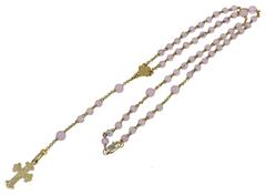 Buccellati Rose Quartz Gold Rosary