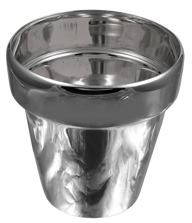 Figural sterling silver "flower pot."  Made and signed by TIFFANY & CO.  3 1/2" high; 3 1/2" diameter across the top.  Heavy gauge silver.  Suitable for engraving.  Perfect for the gardener in your life.

Alice Kwartler has