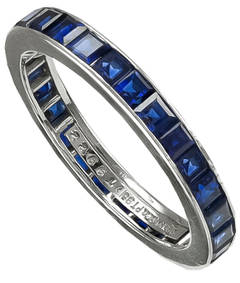 Vintage Tiffany & Co. Sapphire Platinum Eternity Ring