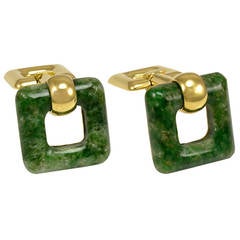 Nephrite Gold Flip-Up Cufflinks 9