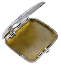 Antique Sterling and Enamel Horse Case