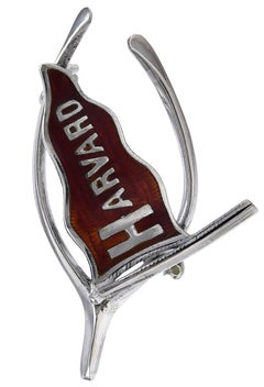 Harvard Sterling and Enamel Pin