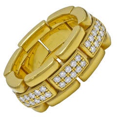 Vintage Flexible Diamond Gold Ring