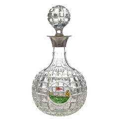 Crystal and Sterling Golf Decanter