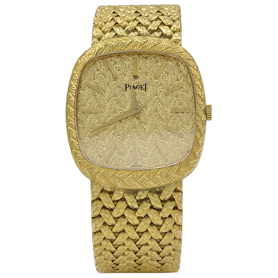 Piaget Lady's YeIlow Gold Mechanical Movement Wristwatch