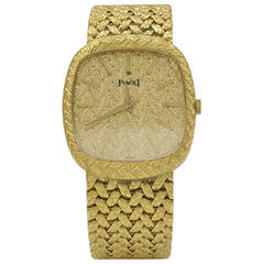 Retro Piaget Lady's YeIlow Gold Mechanical Movement Wristwatch