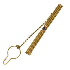 Cartier French Sapphire Gold Tie Bar