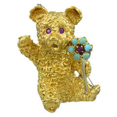 Vintage CARTIER Teddy with Flower